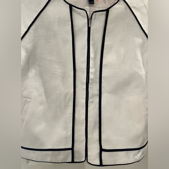 J. Crew Herringbone Linen Blazer Jacket size 4 - Picture 5 of 8